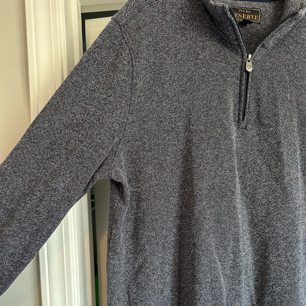 Men’s Jos. A. Bank Large Reserve Tailored Fit quarter zip pullover shirt jacket - Picture 5 of 6